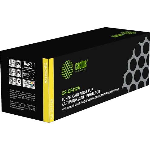 Картридж лазерный Cactus CS-CF412A CF412A желтый (2300стр.) для HP фото 4