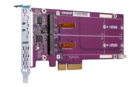 Плата расширения/ QNAP QM2-2S-220A Dual M.2 22110/2280 SATA SSD expans фото 2