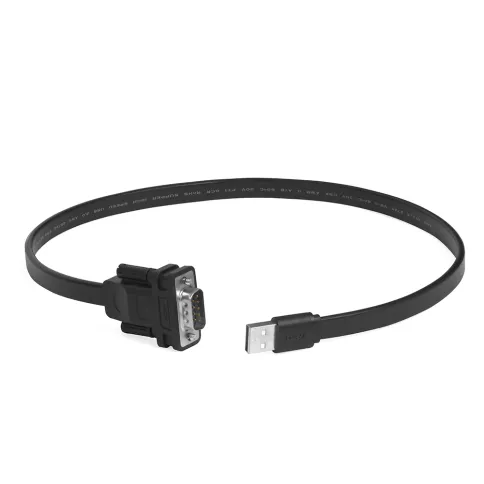 Greenconnect 1.0м плоский, черный, 28/26 AWG, USB 2.0 AM / DB9 RS-232 фото 4
