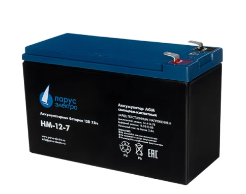 Battery Parus Electro, HM-12-7, 12V, 7.2Ah фото 1