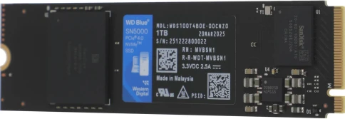 Твердотельный накопитель WD PCIe 4.0 x4 1TB WDS100T4B0Е SN5000 Blue... фото 3