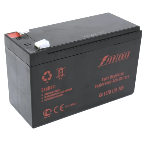 Батарея POWERMAN Battery CA1270, напряжение 12В, емкость 7Ач,макс. ток разряда 105А, макс. ток заряда 2.1А, свинцово-кислотная типа AGM, тип клемм F2, Д/Ш/В 151/65/94, 2.2 кг./ Battery POWERMAN Battery CA1270, voltage 12V, capacity 7Ah, max. discharge cur фото 1