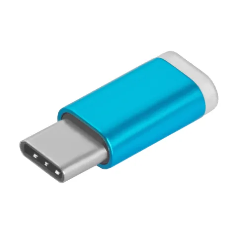 Greenconnect USB Type C на micro USB 2.0, M/F голубой фото 3
