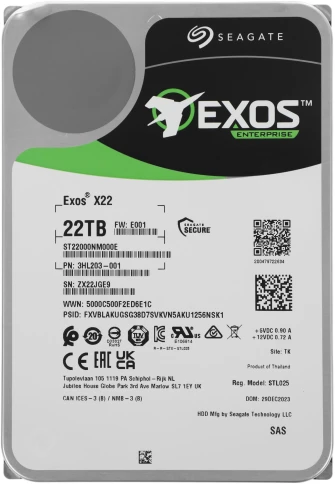 Жесткий диск Seagate SAS 3.0 22TB ST22000NM000E Server Exos X22... фото 1