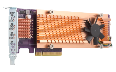 Плата расширения/ QNAP QM2-4P-384 Quad M.2 PCIe NVMe SSD expansion car фото 3