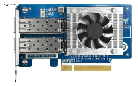 Сетевая карта/ QNAP QXG-25G2SF-CX6 Dual Port 25 GbE SFP28 PCIe Gen4 x8 фото 1