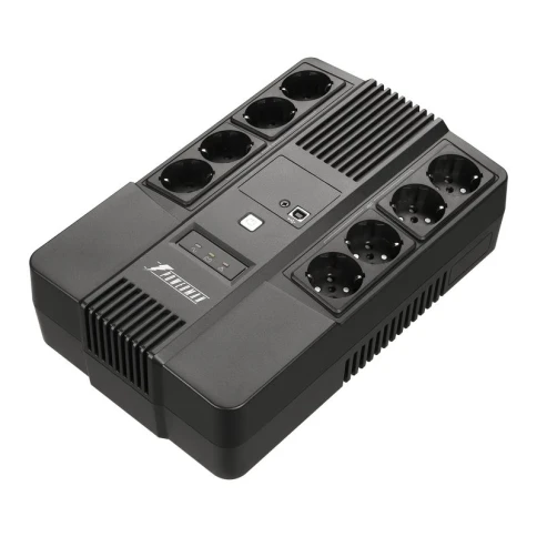ИБП POWERMAN Brick 850 PLUS, линейно-интерактивный, 850ВА, 480Вт, 4 евророзетки с резервным питанием, 4 евророзетки с фильтрацией, USB, защита RJ45/RJ11, батарея 12В 9Ач 1 шт., 293мм х 202мм х 93мм, 5.2 кг./ UPS POWERMAN Brick 850 PLUS, line-interactive, фото 4