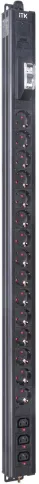 ITK BASE PDU PV1111 24U 1ф 16А 15SCHUKO 3C13 2,6м SCHUKO фото 1