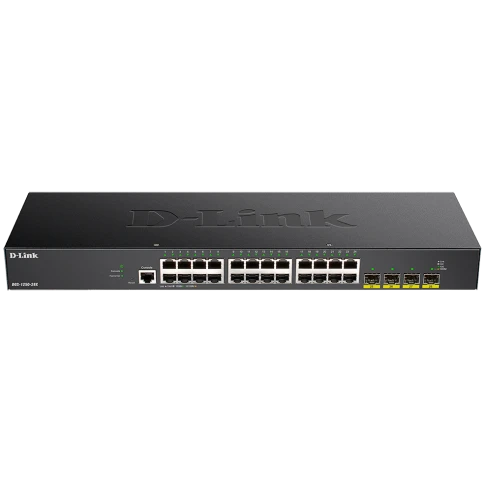 Коммутатор/ DGS-1250-28X Smart L2 Switch 24x1000Base-T, 4х10GBase-X SFP+, CLI, RJ45... фото 1