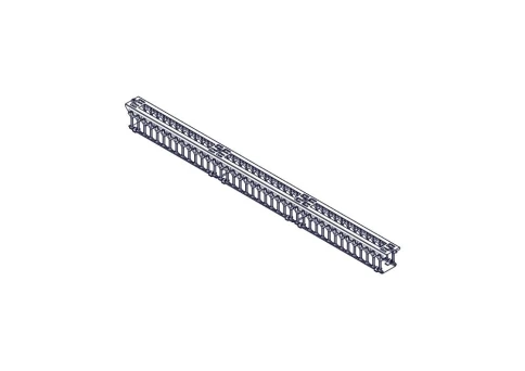 Systeme Electric vertical cable manager, Excelente series, plastic fin фото 6