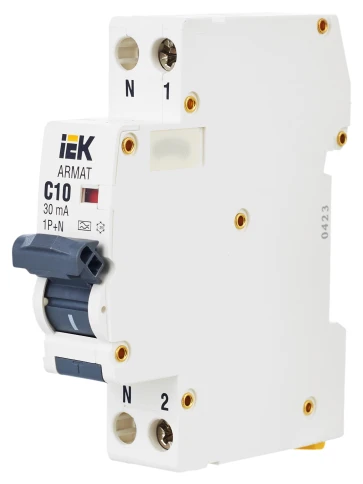 ARMAT АВДТ B06S 1P+NP C10 30мА тип A (18мм) IEK фото 4