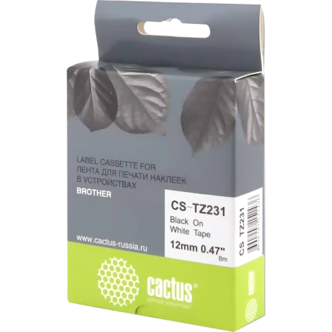 Картридж ленточный Cactus CS-TZ231 TZe-231 черный для Brother 1010/ фото 4
