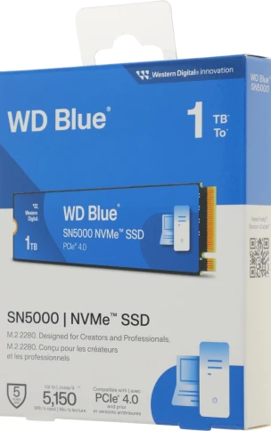 Твердотельный накопитель WD PCIe 4.0 x4 1TB WDS100T4B0Е SN5000 Blue... фото 5