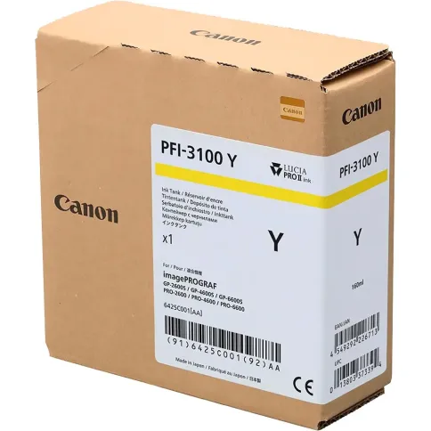 Картридж/ CANON INK PFI-3100 YELLOW фото 1