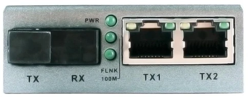 Медиаконвертер/ OSNOVO Медиаконвертер FE, 2*10/100Base-T, 1 оптический порт (SC, tx1550нм/rx1310нм)... фото 2