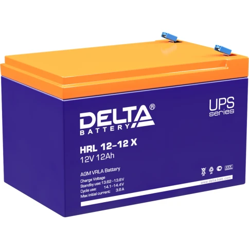 Батарея DELTA серия HRL-X, HRL 12-12 X, напряжение 12В, емкость... фото 1