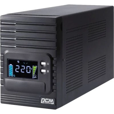 Источник бесперебойного питания Powercom Smart King Pro+ SPT-1000 LCD 800Вт 1000ВА черный/ UPS Powercom Smart King Pro+ SPT-1000 LCD 800W 1000Va black фото 1