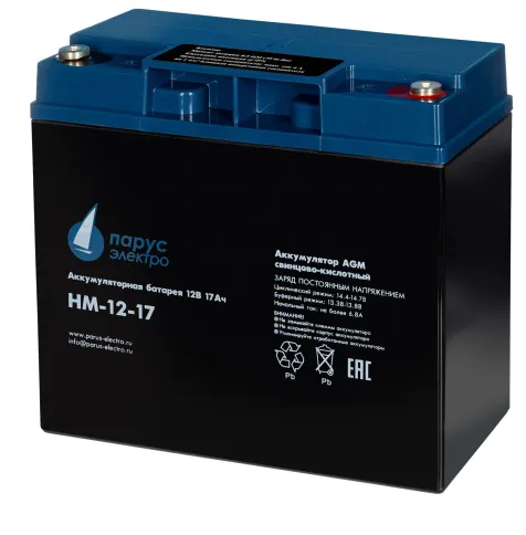 Battery Parus Electro, HM-12-17, 12V, 17Ah фото 2