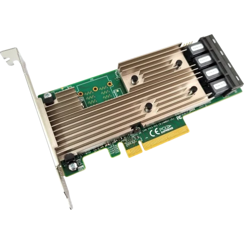 HBA адаптер Broadcom 9305-16i SGL PCIe 3.0 x8 LP, SAS/SATA 12G HBA, 16 фото 1
