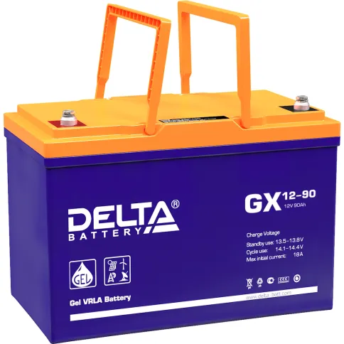 Батарея DELTA серия GX, GX 12-90, напряжение 12В, емкость 90Ач (разряд фото 1