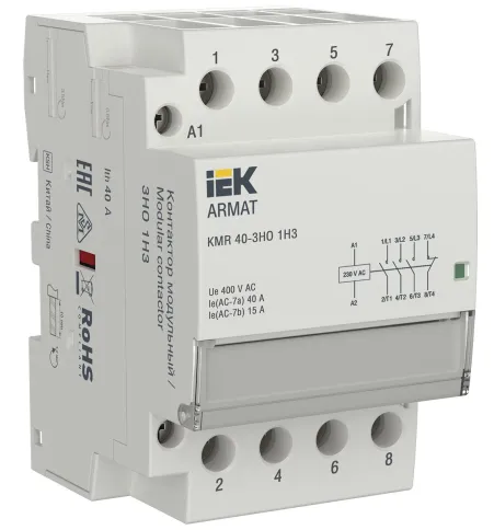 ARMAT Контактор модульный KMR 40А 230В AC 3НО 1 НЗ IEK фото 1
