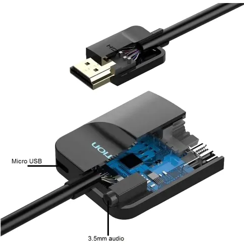 Мультимедиа конвертер Vention HDMI 19М/VGA F/mini Jack 3.5 mm F/micro фото 5
