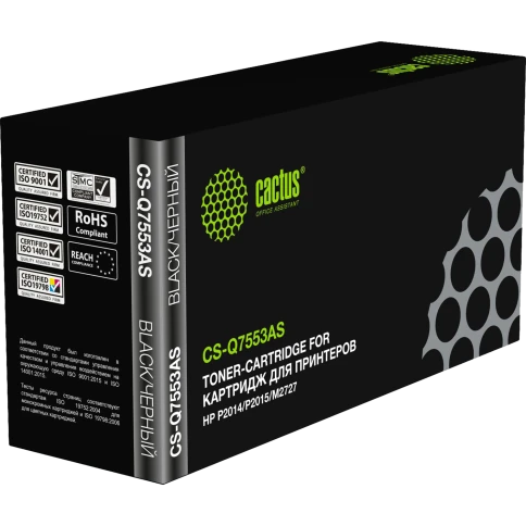 Картридж лазерный Cactus CS-Q7553AS Q7553A черный (3000стр.) для HP фото 4