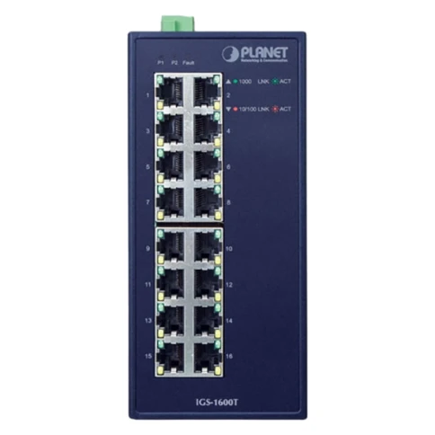 коммутатор/ PLANET IGS-1600T IP30 Industrial 16-Port 10/100/1000T Gigabit Ethernet Switch... фото 2