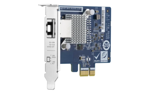 Сетевая карта/ QNAP QXG-5G1T-111C PCIe Gen2 x1, Single-port 4-speed 5 фото 3