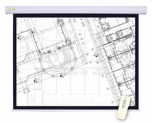 Экран Cactus 180x180см Motoscreen CS-PSM-180x180 1:1 настенно-потолочный рулонный (моторизованный привод) фото 1
