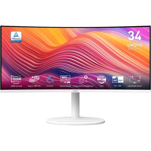 Монитор/ MSI Modern MD342CQPW  34" 3440x1440, VA, Curved, 120Hz, 4ms, фото 13
