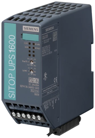 SITOP UPS1600 20A USB БЛОК БЕСПЕРЕБОЙНОГО ЭЛЕКТРОПИТАНИЯ С USB-ИНТЕРФЕЙСОМ ВХОД: DC 24 V ВЫХОД: DC 24 V/20 A фото 1