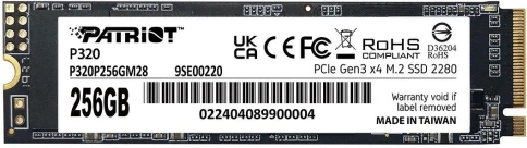 Твердотельный накопитель Patriot PCIe 3.0 x4 256GB P320P256GM28 P320 M.2... фото 1