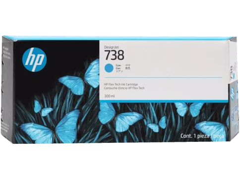 Картридж/ HP 738 300-ml Cyan DesignJet Ink Cartridge фото 1