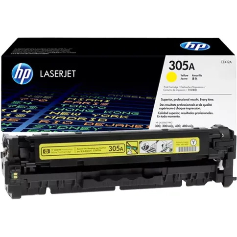 HP 305A Yellow Original LaserJet Toner Cartridge (CE412A) фото 2