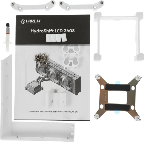 Система водяного охлаждения Lian-Li HydroShift LCD 360S Soc-AM5/AM4/1700/1851 белый 4-pin... фото 5