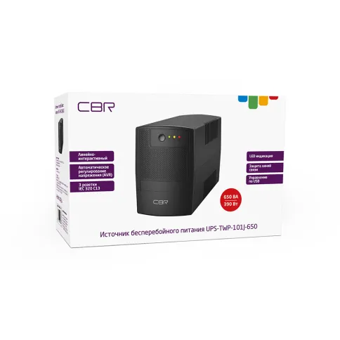 Башенный линейно-интерактивный ИБП/ ИБП CBR [UPS-TWP-101J-650] 650VA/3 фото 5