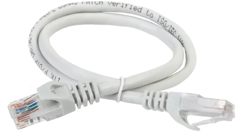 ITK RJ45(m) - RJ45(m) Cat. 5e U/UTP LSZH 10м серый фото 3