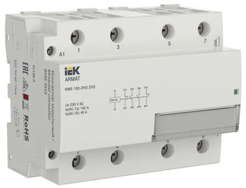 ARMAT Контактор модульный KMR 100А 230В AC 2НО 2НЗ IEK фото 1