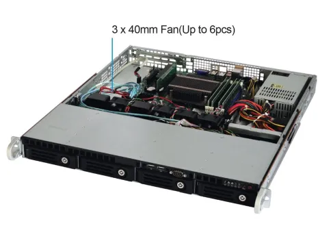 Серверный корпус/ 1U chassis;  Mini-ITX, Micro-ATX, ATX MBs; 4 x 3.5'' фото 9