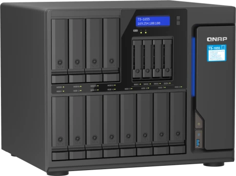 Сетевое хранилище без дисков/ SMB QNAP TS-1655-8G NAS 16-Bay (12x 3.5" фото 4