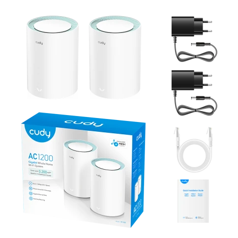 Wi-Fi Mesh-система/ AC1200 Wi-Fi Gigabit Mesh Solution 2-Pack, Chipset MT7621DA+MT7613B+MT7603, Dual-Band, 867Mbps at 5GHz + 300Mbps at 2.4GHz, 802.11ac/a/b/g/n, 2 Gigabit Ethernet Ports, 4 internal antennas,MU-MIMO,  DDNS,Zerotier/Wireguard/OpenVPN/IPSec фото 6