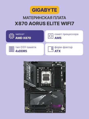 GIGABYTE X870 AORUS ELITE WIFI7 фото 2