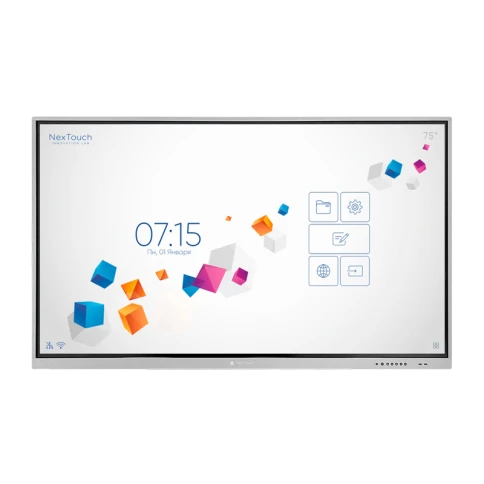 Интерактивная панель NexTouch NextPanel 75 IFPKV5INT75 — 75" 4K, 20 касаний, встроенная камера и микрофоны, российский производитель фото 1