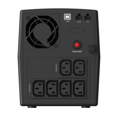 Башенный линейно-интерактивный ИБП/ ИБП CBR [QTM-1500T-6I-LCUC] Line Interactive  1500VA/900W 9Ah12V 4 x Shuko, HID-USB, RJ45/11 фото 3