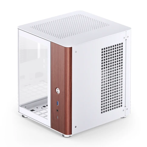 Корпус без блока питания/ Case JONSBO TK-0 White, Desktop SFF, TG, no фото 10