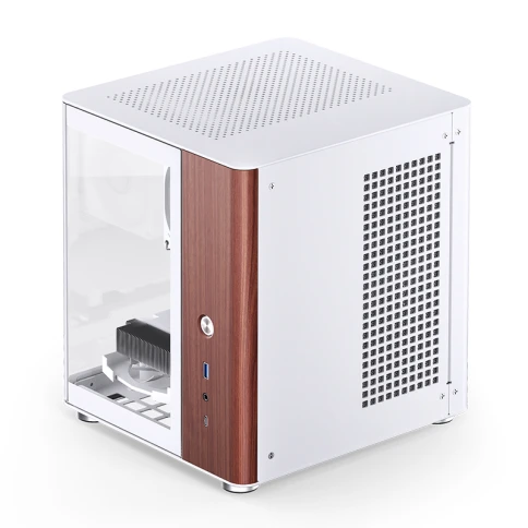Корпус без блока питания/ Case JONSBO TK-0 White, Desktop SFF, TG, no фото 9