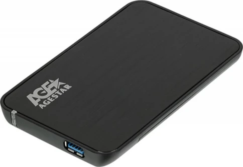 Внешний корпус для HDD/SSD AgeStar 3UB2A8-6G SATA III пластик/алюминий черный... фото 2