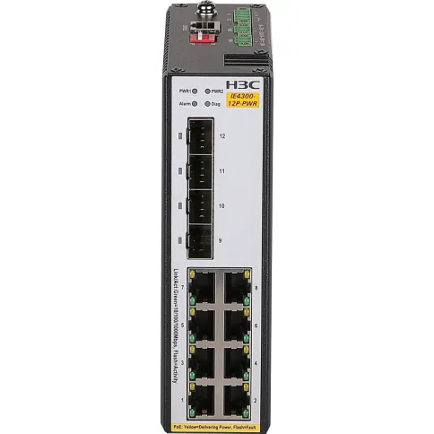 Коммутатор H3C/ H3C IE4300-12P-PWR L2 Industrial Etherent Switch with фото 1
