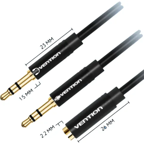 Разветвитель Vention mini Jack 3.5 mm F/mini Jack 3.5 mm M x 2 - 1 м ( фото 3